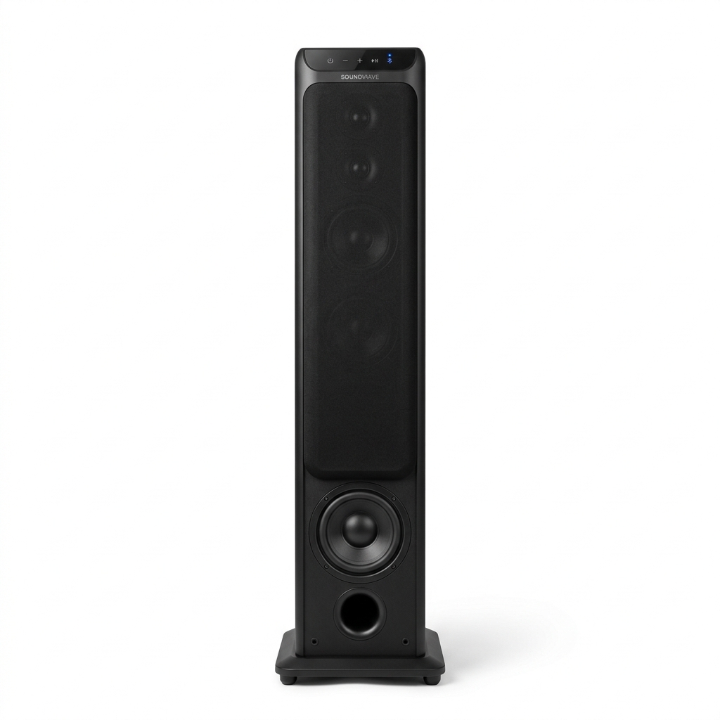Bluetooth Tower Speaker — 80W with Subwoofer