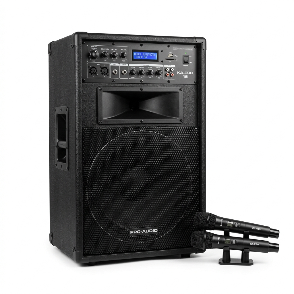 Professional Karaoke Machine with Dual Microphones